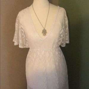Beautiful white mesh cover up in perfect condition